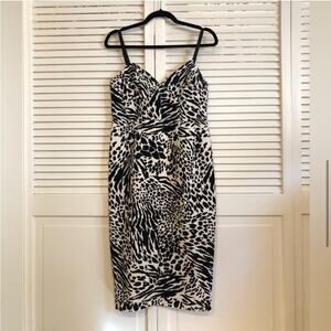 Sergio Hudson x Target Animal Print Bustier Bodycon Dress Small